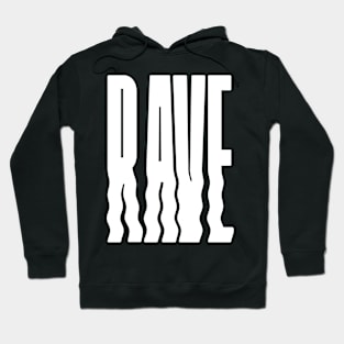 rave wavy logo Hoodie